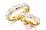 Nhẫn cưới vàng tây phong cách