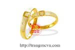 Cặp nhẫn cưới vàng 18k đính kim cương