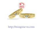 CẶp nhẫn cưới vàng 14k