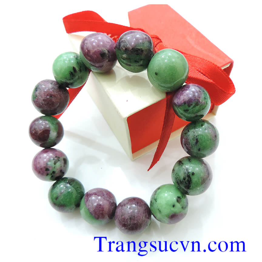 Vòng Anyolite-Zoisite ruby xanh ấn độ đẹp 