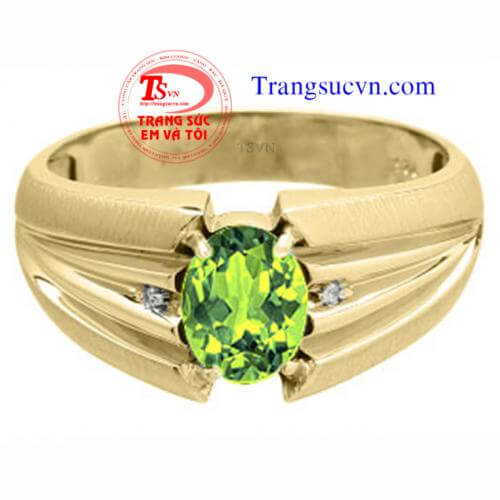 nhan_nam_peridot_vang_dep,;Nhẫn nam peridot vàng đẹp