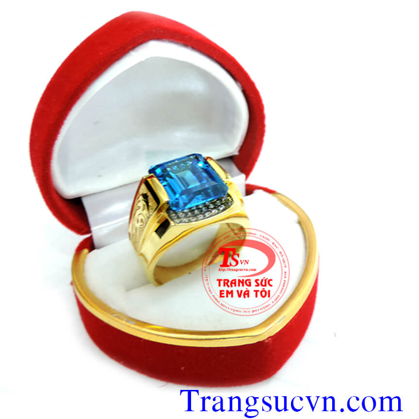 Hình ảnh:  Nhẫn nam mệnh thủy,nhan nam menh thuy, nhẫn nam đẹp, nhan nam vang, nhẫn nam vàng tây,nhẫn nam topaz, http://trangsucvn.com