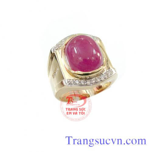 Nhẫn nam đẹp, nhẫn nam ruby, nhẫn nam vàng tây, nhẫn nam đá quý, http://trangsucvn.com 