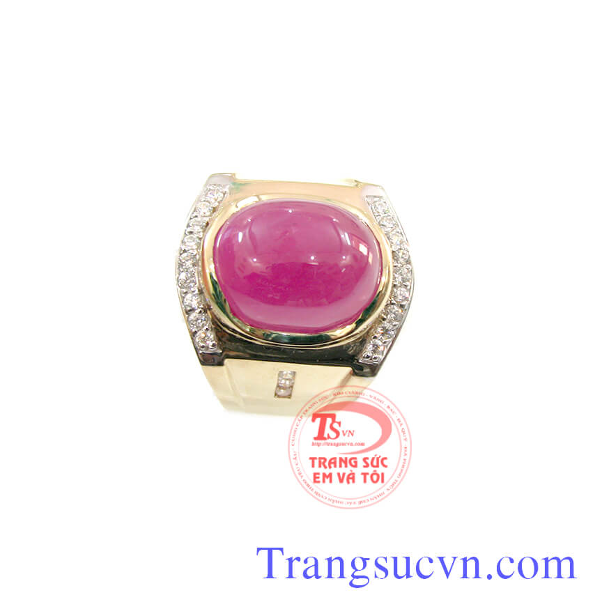 Nhẫn nam đẹp, nhẫn nam ruby, nhẫn nam vàng tây, nhẫn nam đá quý, http://trangsucvn.com 