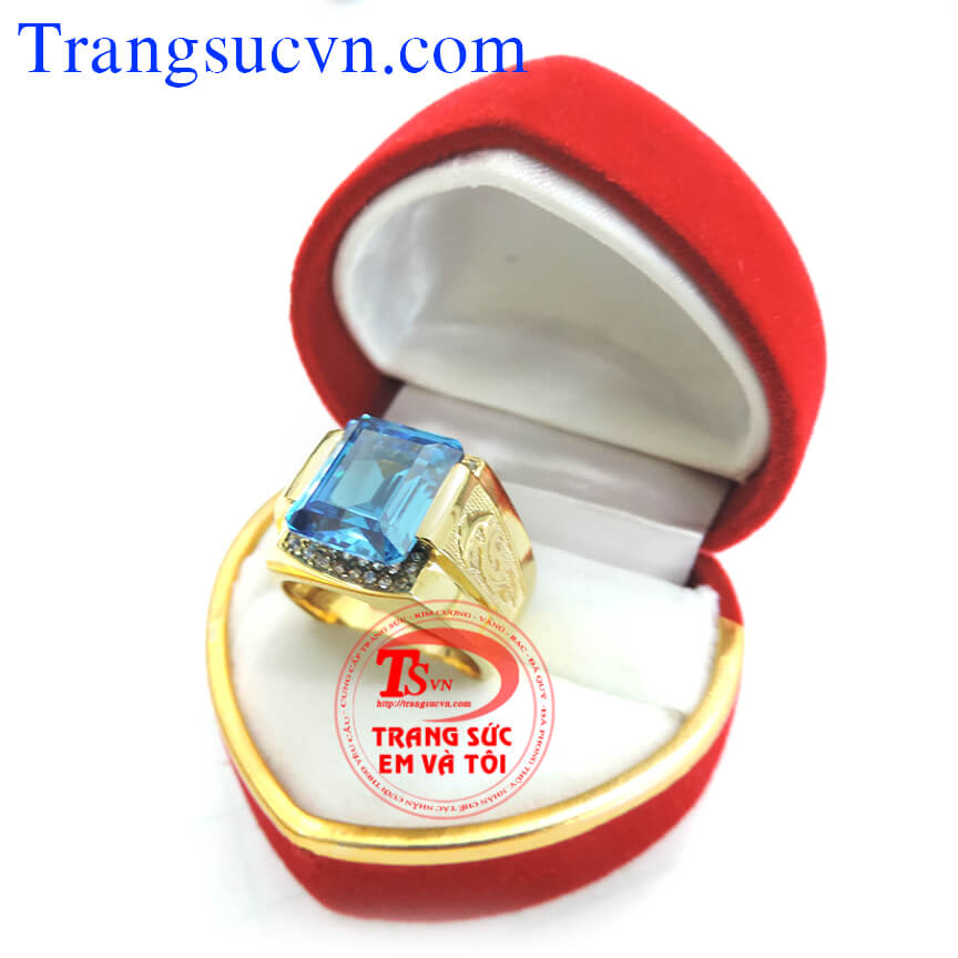 Hình ảnh:  Nhẫn nam mệnh thủy,nhan nam menh thuy, nhẫn nam đẹp, nhan nam vang, nhẫn nam vàng tây,nhẫn nam topaz, http://trangsucvn.com