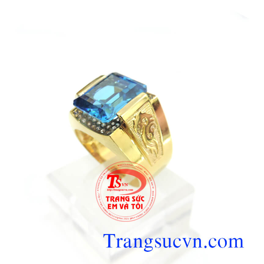 Hình ảnh:  Nhẫn nam mệnh thủy,nhan nam menh thuy, nhẫn nam đẹp, nhan nam vang, nhẫn nam vàng tây,nhẫn nam topaz, http://trangsucvn.com