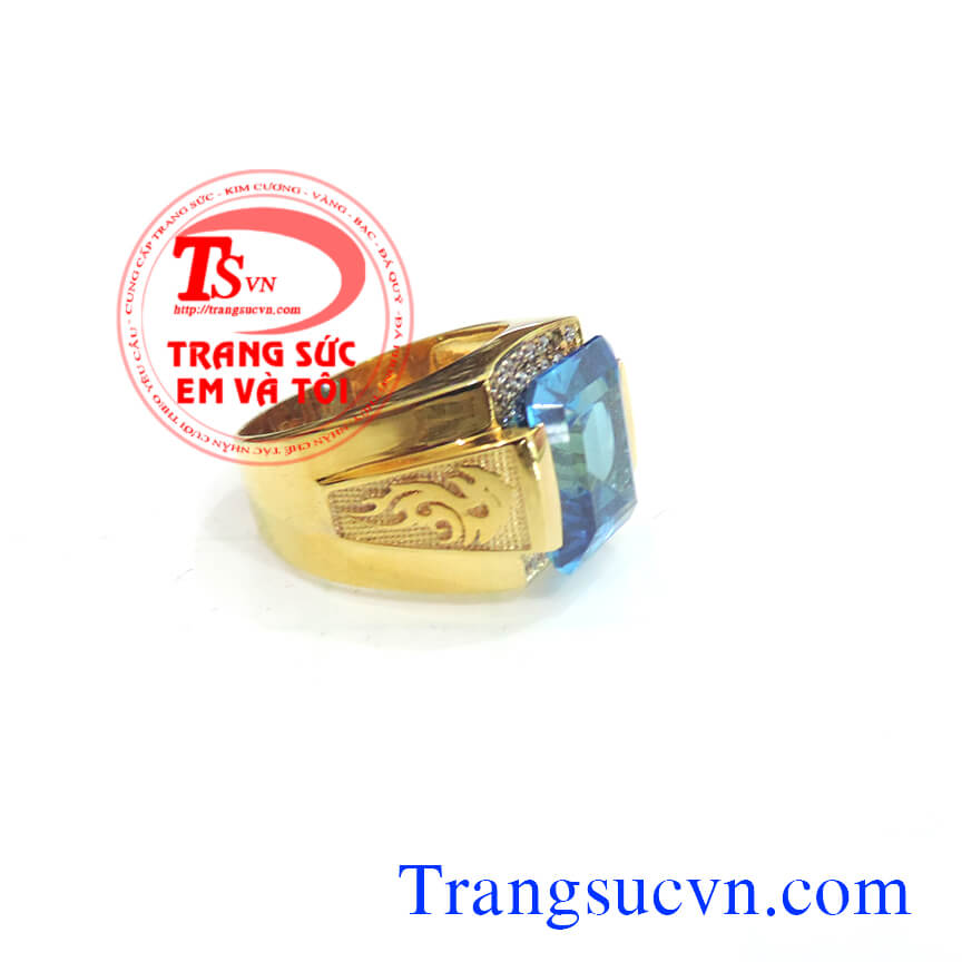 Hình ảnh:  Nhẫn nam mệnh thủy,nhan nam menh thuy, nhẫn nam đẹp, nhan nam vang, nhẫn nam vàng tây,nhẫn nam topaz, http://trangsucvn.com