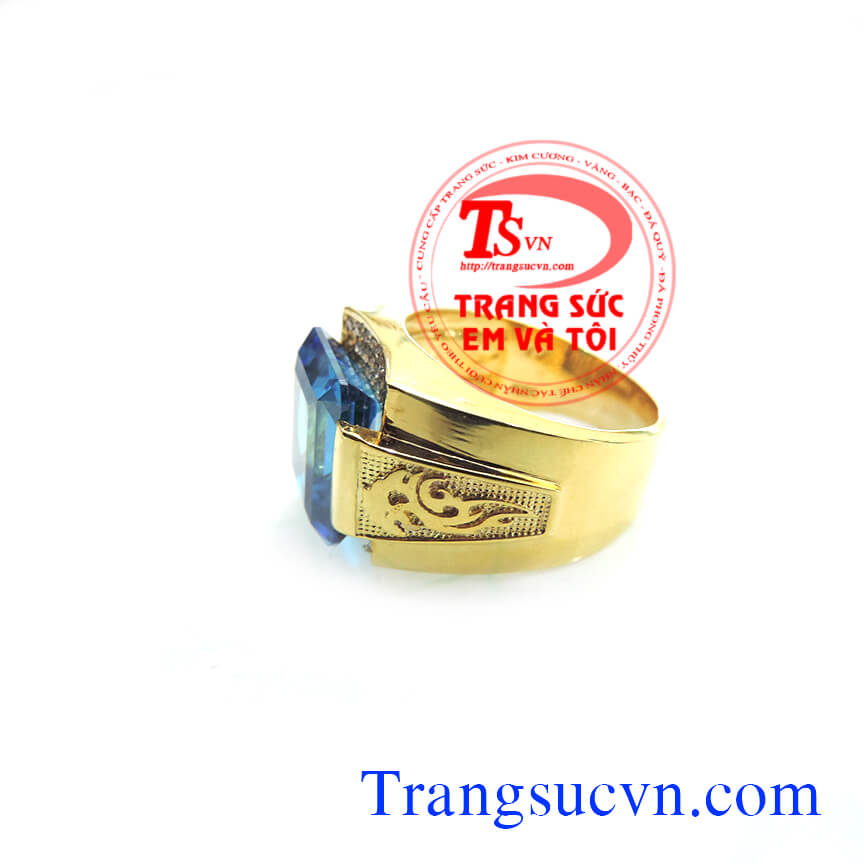 Hình ảnh:  Nhẫn nam mệnh thủy,nhan nam menh thuy, nhẫn nam đẹp, nhan nam vang, nhẫn nam vàng tây,nhẫn nam topaz, http://trangsucvn.com