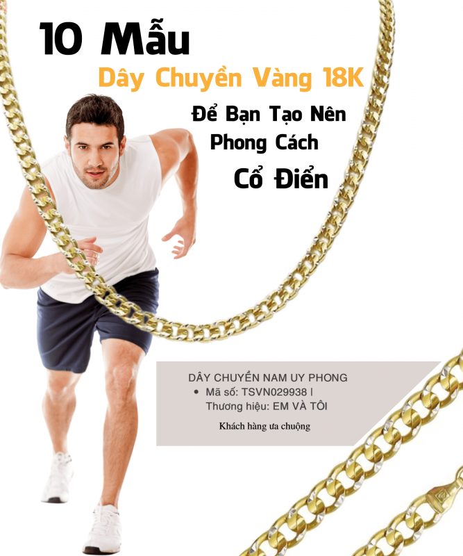 Dây chuyền vàng nam 18k