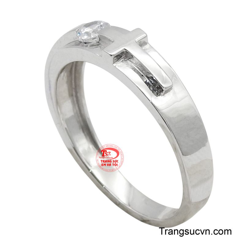 Nhẫn thánh giá vàng trắng