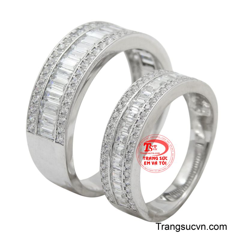 Nhẫn cưới vàng trắng