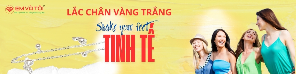 Lắc Chân Vàng Trắng