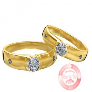 Nhẫn cưới gắn kim cương
