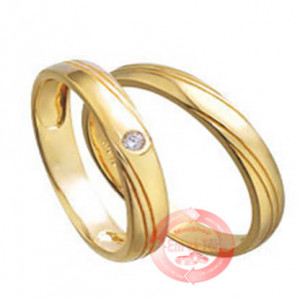 Nhẫn cưới vân vuông N02