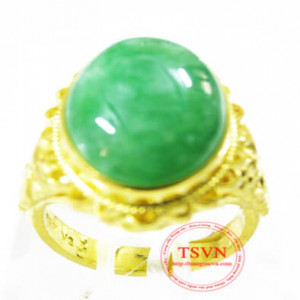 Nhẫn vàng gắn đá cẩm thạch