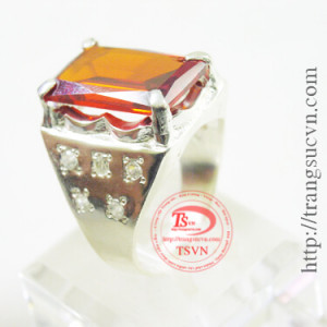 Nhẫn nam đá đỏ