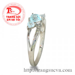 Nhẫn topaz xanh