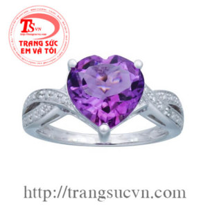 Nhẫn nữ thạch anh tím