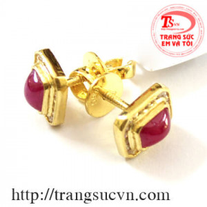 Bông tai ruby