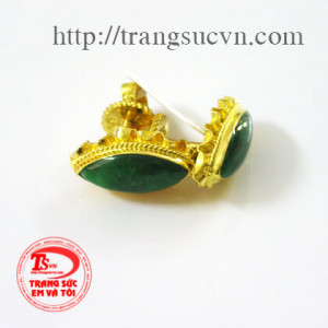 Hoa tai ngọc jadeite (ngọc cẩm thạch)