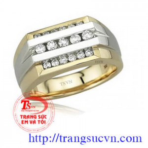 nhẫn nam vàng tây chế tác đẹp, chất lượng cao, nhẫn nam thương hiệu Em Và Tôi chế tác theo yêu cầu, Nhẫn nam vàng tây hợp thời trang, phong cách phái mạnh.
