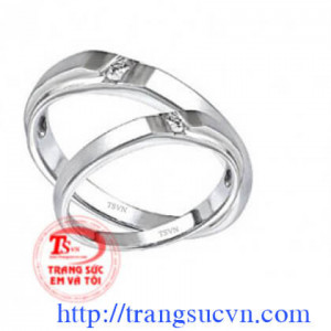 Nhẫn cưới vàng trắng