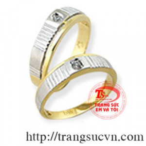 nhẫn cưới vàng trắng