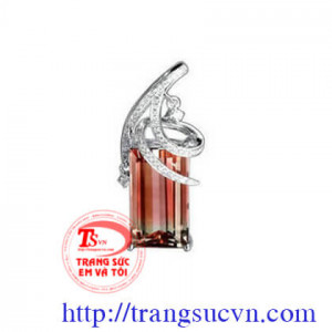 Mặt Tourmaline vàng 18k