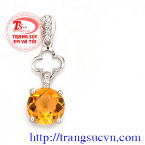 Mặt đá topaz vàng