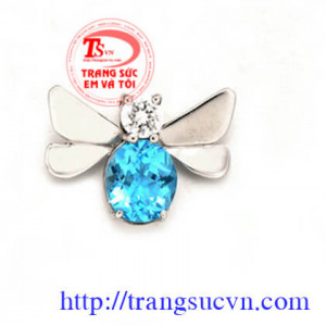 Mặt dây chuyền đá topaz