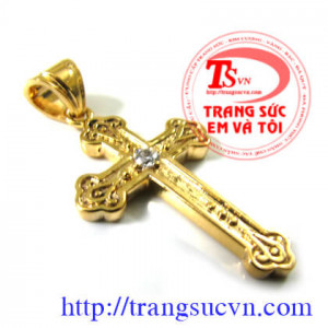 Mặt thánh giá vàng 14k