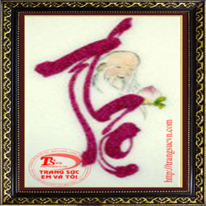 Tranh chữ thọ - Đá quý