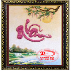 Chữ Nhân - Tranh Đá Quý