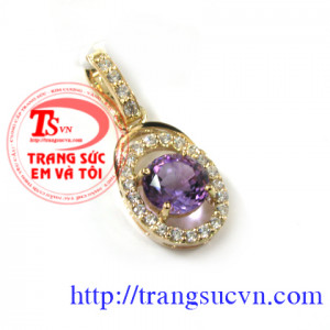 Mặt dây chuyền vàng đá