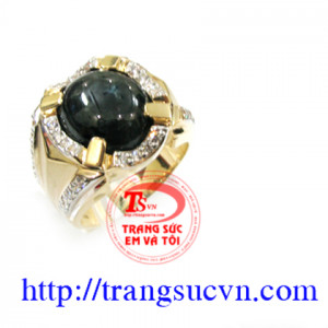 Nhẫn mệnh thủy đá quý thiên nhiên màu sắc đẹp, chất lượng cao, chế tác tinh xảo sắc nét.