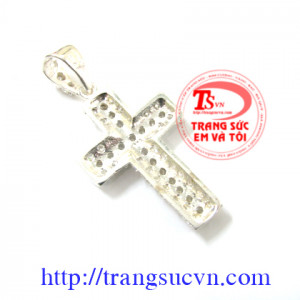 Giá Cây Thánh Giá đính đá chất liệu bạc Cây Thánh Giá đính đá cay thanh gia dinh da