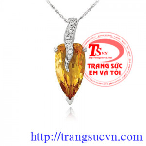 mặt dây chuền thạch anh vàng