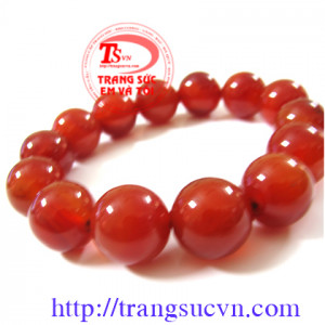 Hạt Vòng Đá Mã Não đỏ 16mm
