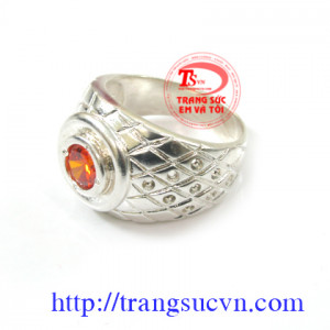 Nhẫn đá Màu đỏ nhạt