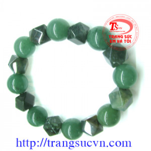 Avenurine Vòng bát giác xen tròn