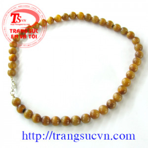 Dây chuyền đá mắt hổ 14 ly