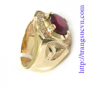 Nhẫn nam đá Garnet