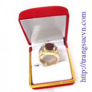 Nhẫn nam ruby đá tự nhiên chế tác đẹp, chất lượng cao, phù hợp phong cách phái mạnh