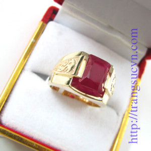 Nhẫn Ruby Chữ Nhật Đặt nhẫn nam được phù hợp với size tay của bạn được hợp với giá thành tốt nhất,Thay đổi các họa tiết, đường nét như mình muốn gắn đá theo mệnh của bạn