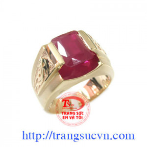 Nhẫn Ruby Chữ Nhật Đặt nhẫn nam được phù hợp với size tay của bạn được hợp với giá thành tốt nhất,Thay đổi các họa tiết, đường nét như mình muốn gắn đá theo mệnh của bạn