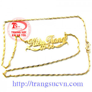 Giá Dây chuyền Chữ Vàng Tên mình, đặt Dây chuyền Chữ Vàng Tên mình có giấy kiểm định vàng Dây chuyền Chữ Vàng Tên mình đặt hàng theo yêu cầu