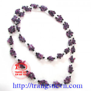 Dây cổ Thạch Anh Tím
