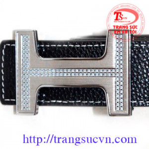 Thắt lưng Vàng Trắng 14K đính đá