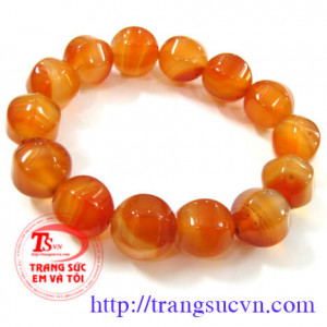 Vòng hạt đá mã não hình bầu dục
