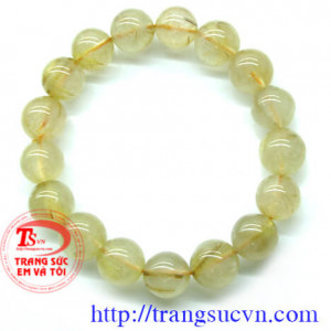 Vòng tay tóc thạch anh 12 ly